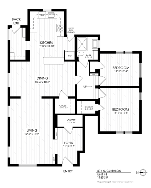 2 bedroom floorplan
